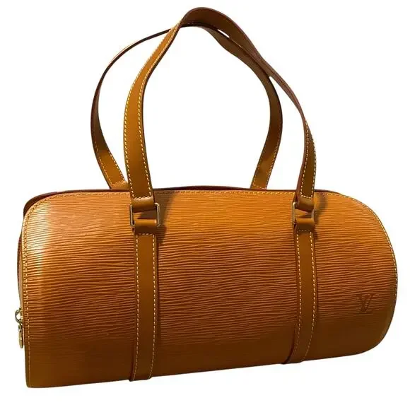 Louis Vuitton Epi Leather Soufflot Bag Cipango Golden Brown East West Vintage - Picture 2 of 16